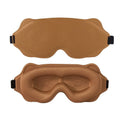 3D Contoured Sleep Mask, Breathable Fabric with Adjustable Strap, Light-Blocking Eye Mask for Sleeping, Napping, and Travel - Brown