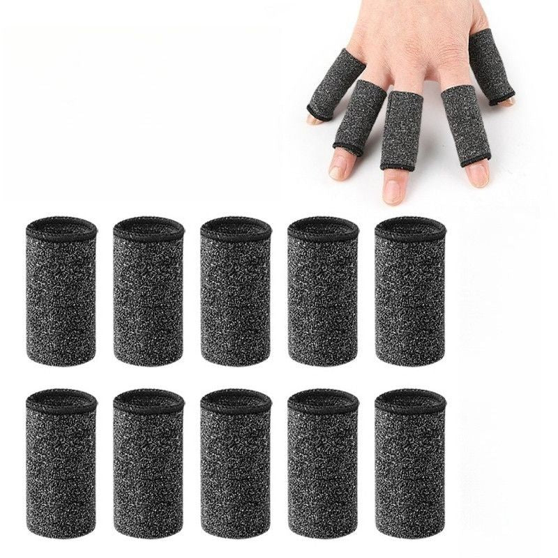 10PCS Elastic Compression Finger Sleeves, Breathable Support Protectors for Sports & Daily Use-M