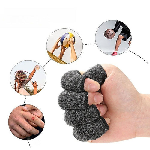 10PCS Elastic Compression Finger Sleeves, Breathable Support Protectors for Sports & Daily Use-M