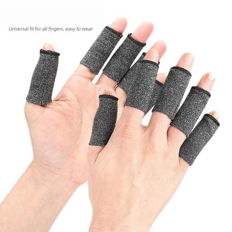 10PCS Elastic Compression Finger Sleeves, Breathable Support Protectors for Sports & Daily Use-M
