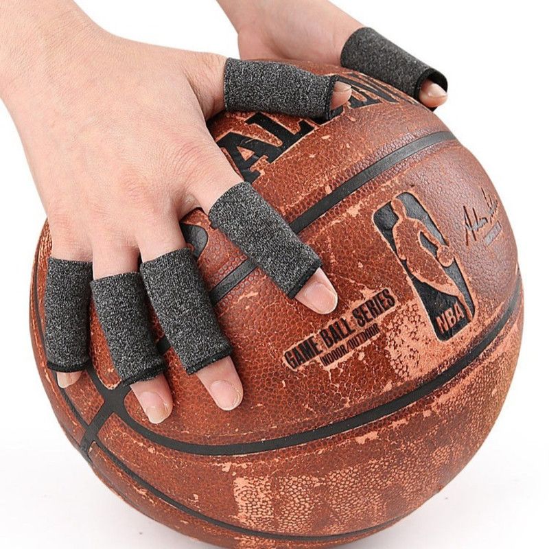 10PCS Elastic Compression Finger Sleeves, Breathable Support Protectors for Sports & Daily Use-M