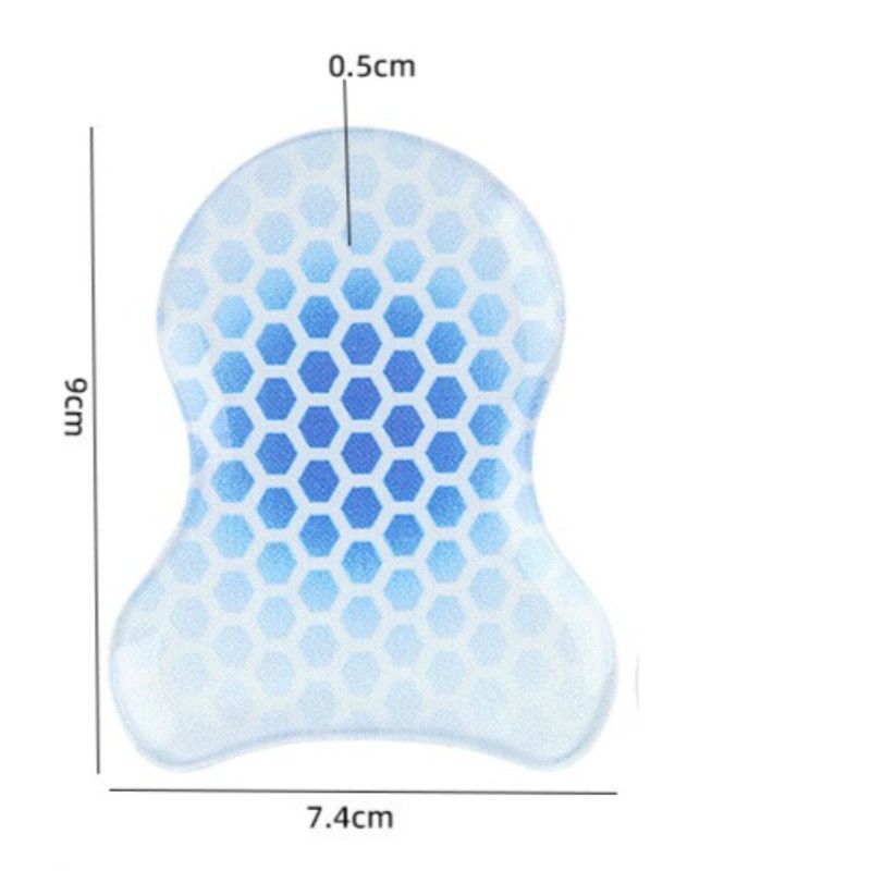 2PCS Gourd-Shaped Gel Pads for Ski Boots, Self-Adhesive Shock Absorbing Heel Liners, Reusable & Washable