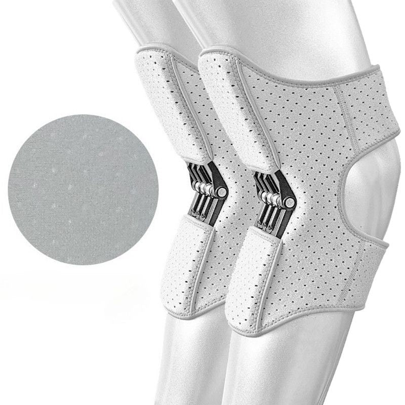 2-Pack - Bionic Exoskeleton Knee Booster Brace, Spring Support Knee Pad for Seniors: Climbing, Lifting, and Sports—Joint Relief (Gray)