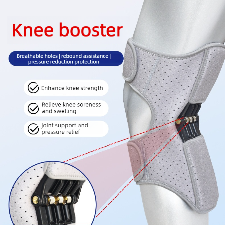 2-Pack - Bionic Exoskeleton Knee Booster Brace, Spring Support Knee Pad for Seniors: Climbing, Lifting, and Sports—Joint Relief (Blue)