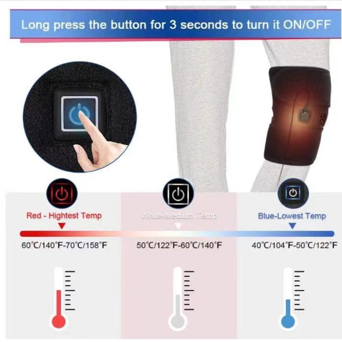 Heated Knee Massager for Warmth and Relief – Unisex