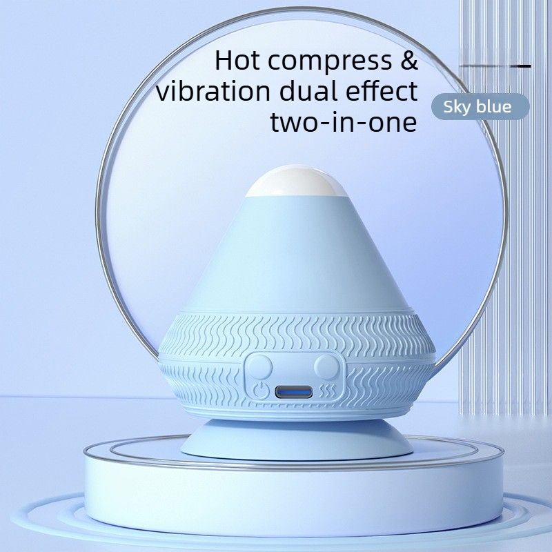 Electric Suction Cup Massage Ball – Deep Tissue Vibrating Massager with Heat Therapy (Blue)