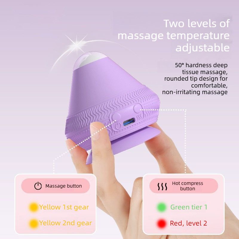 Electric Suction Cup Massage Ball – Deep Tissue Vibrating Massager with Heat Therapy (Blue)