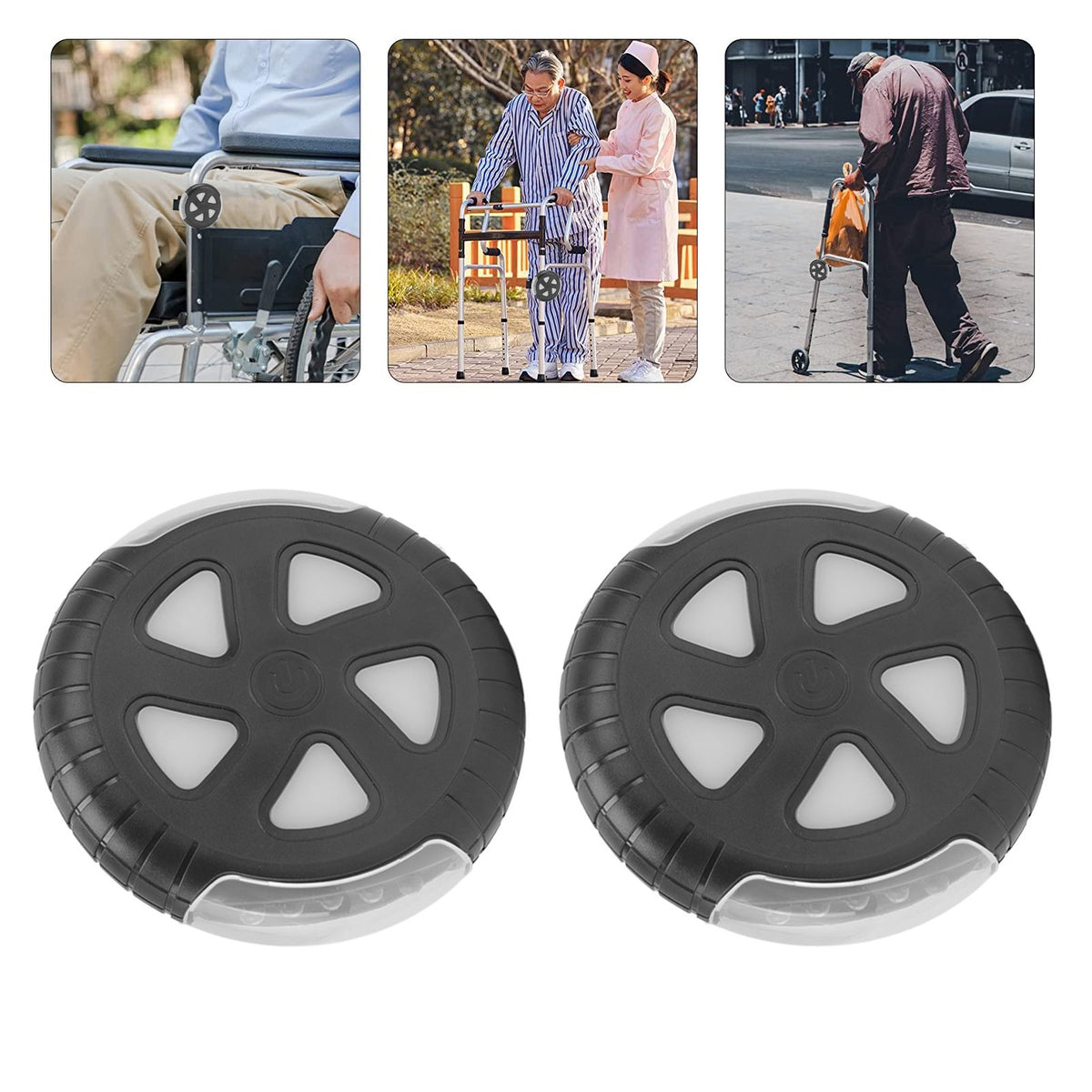 1 Pair Stroller Lights Waterproof Easy to Install LED Stroller Lights Stroller Safety Lights for Wheelchair