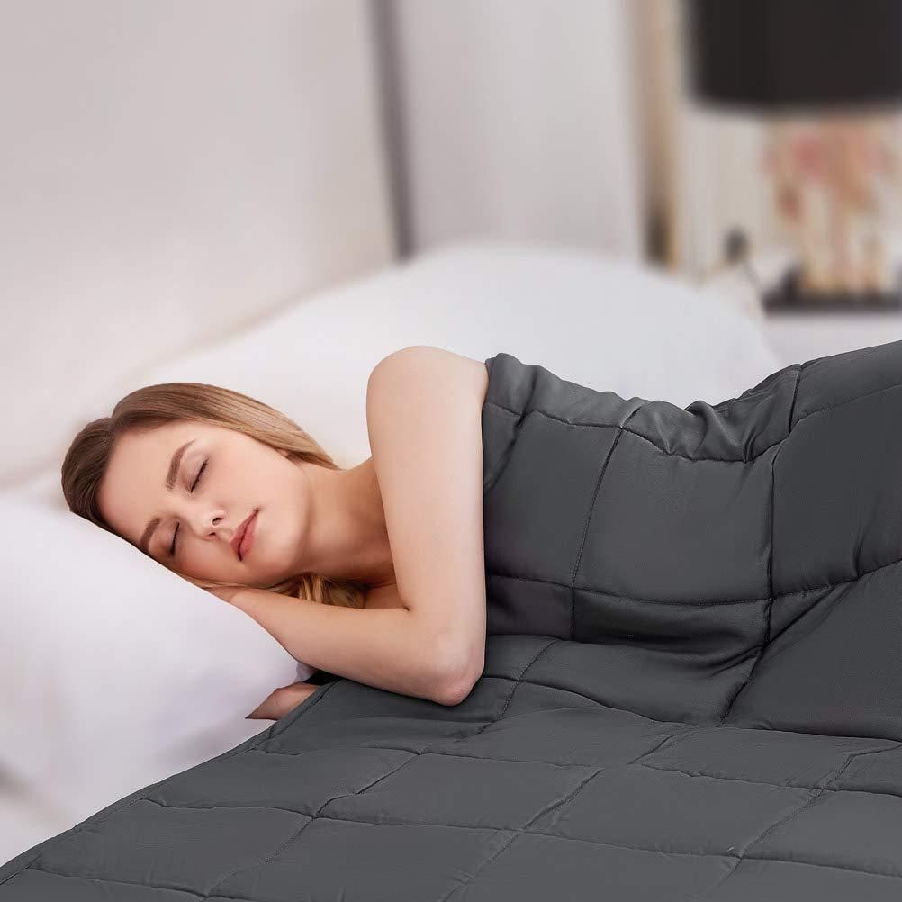 Heavy Blanket Against Sleep Disorders and Stress Blanket for Adults and Children Weighted Blanket with Glass Beads