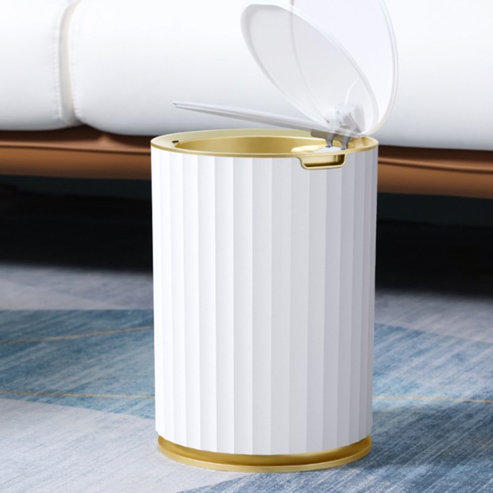 Smart Sensor Trash Waterproof Kitchen Bathroom Sensor Bin with Lid Large Capacity Garbage Waste Bin for Office and Bedroom