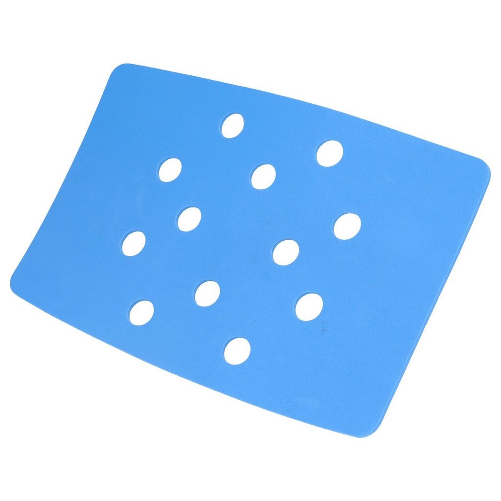 Shower Chair Cushion Paste Fixed Keep Warm EVA Blue Perforation Design Portable Shower Stool Cushion