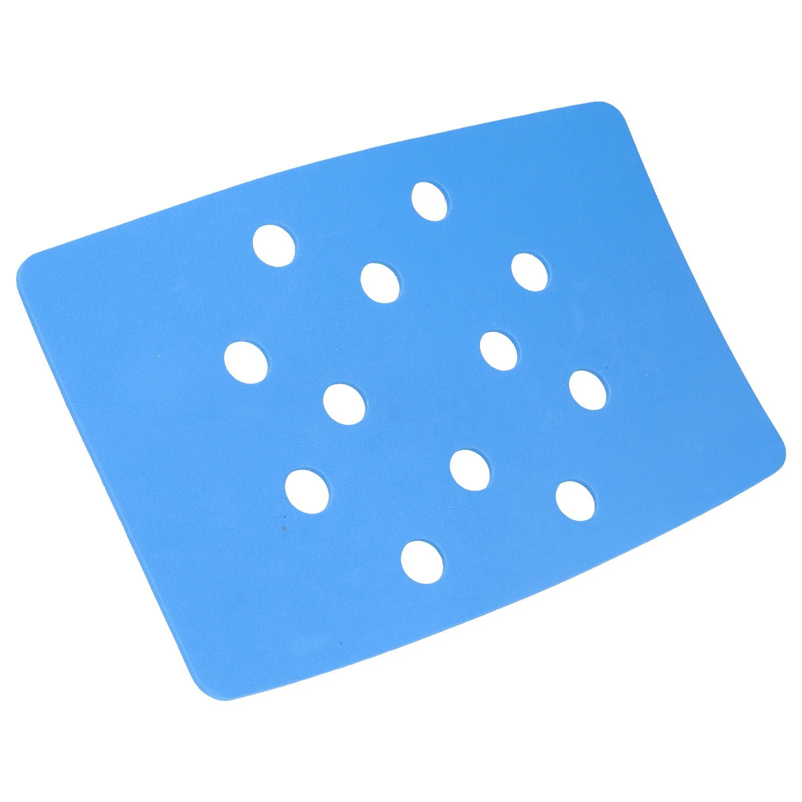 Shower Chair Cushion Paste Fixed Keep Warm EVA Blue Perforation Design Portable Shower Stool Cushion