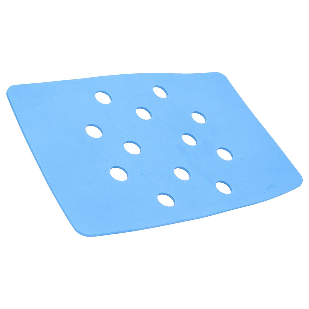 Shower Chair Cushion Paste Fixed Keep Warm EVA Blue Perforation Design Portable Shower Stool Cushion