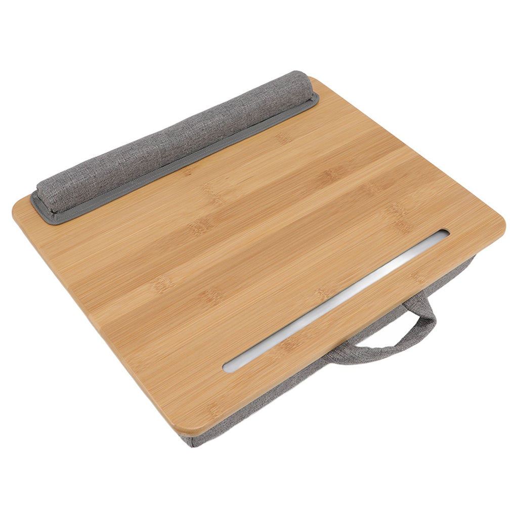 Laptop Table Multifunction Bamboo Lap Desk Bed Tray with Cushion for Reading Writing Playing