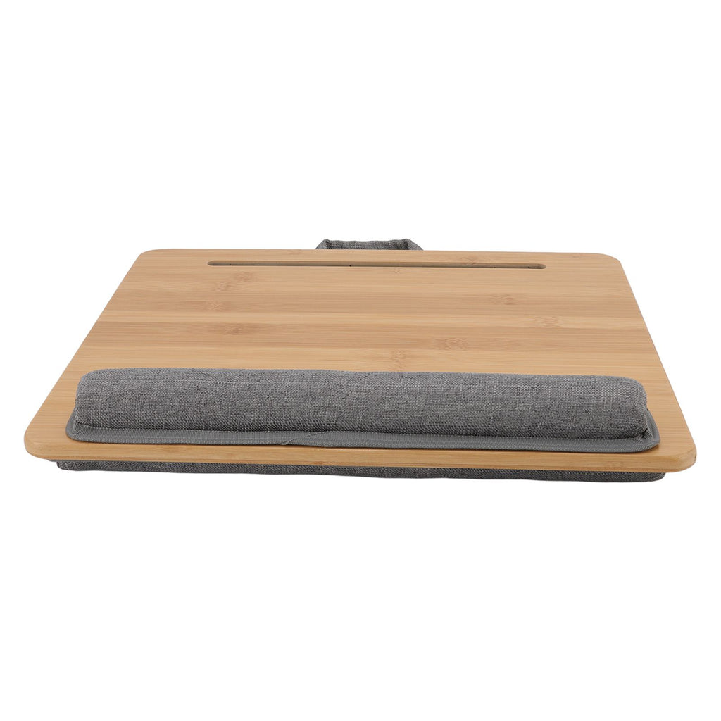 Laptop Table Multifunction Bamboo Lap Desk Bed Tray with Cushion for Reading Writing Playing