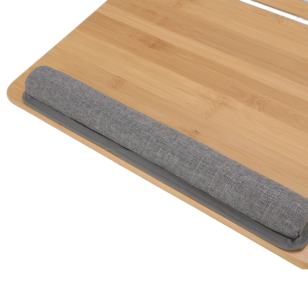 Laptop Table Multifunction Bamboo Lap Desk Bed Tray with Cushion for Reading Writing Playing
