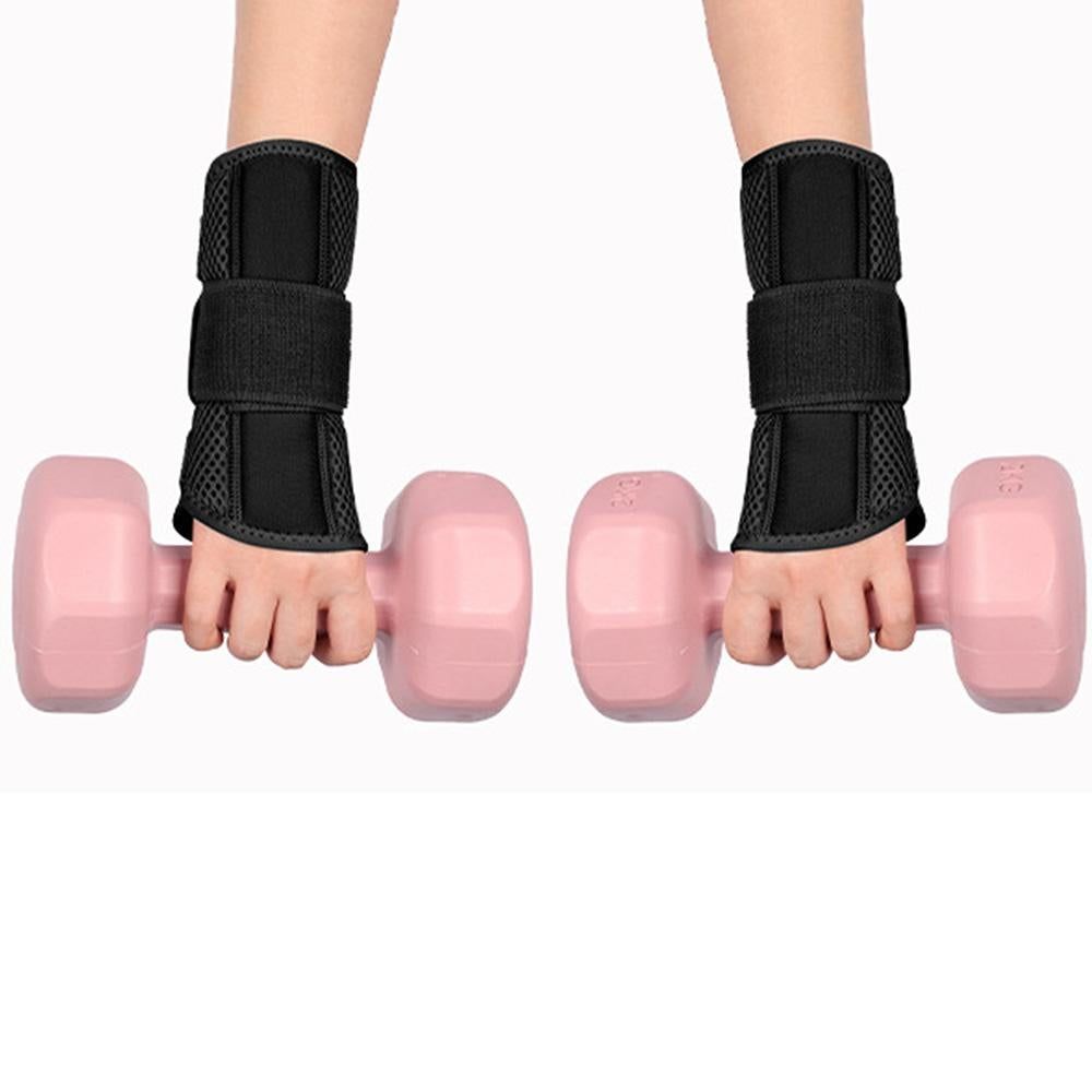 1Pair Carpal Tunnel Wrist Brace Carpal Tunnel Splint Arthritis Pain and Support For Sprained Relief Night Work - Black & S