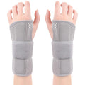 1Pair Carpal Tunnel Wrist Brace Carpal Tunnel Splint Arthritis Pain and Support For Sprained Relief Night Work - Gray & M