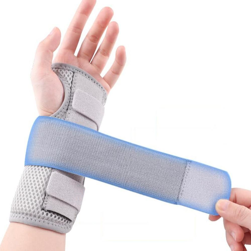 1Pair Carpal Tunnel Wrist Brace Carpal Tunnel Splint Arthritis Pain and Support For Sprained Relief Night Work - Gray & M