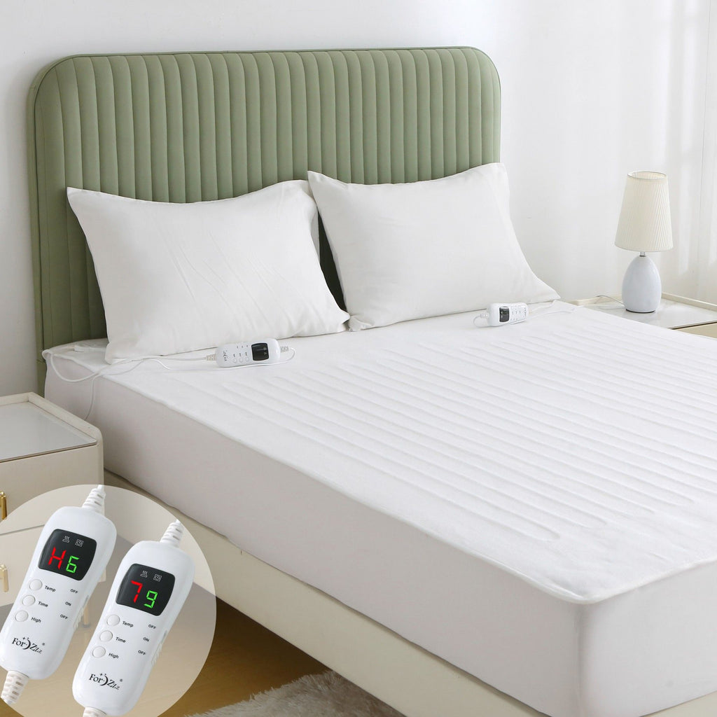 Heated Mattress Pad - Bedding Electric Blanket with 9 Heat Setting & 9-Hour Auto Off, Heated Mattress Pad-Machine Washable Fully Fitted Heating Pad with Overheat Protection , 800GSM Non Woven Fabric-fitted sheet cover(King Single)