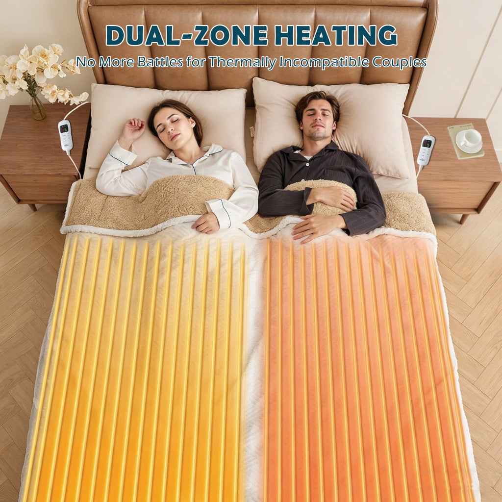 Heated Mattress Pad - Bedding Electric Blanket with 9 Heat Setting & 9-Hour Auto Off, Heated Mattress Pad-Machine Washable Fully Fitted Heating Pad with Overheat Protection , 800GSM Non Woven Fabric-fitted sheet cover(King Single)