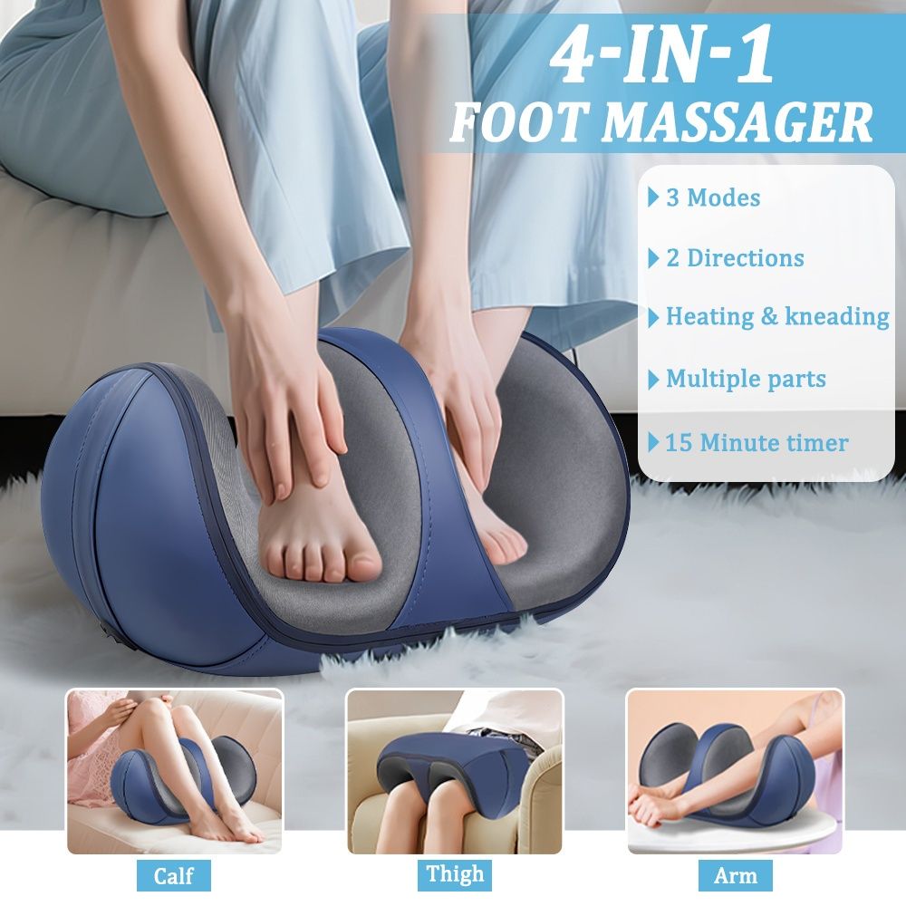 Blue 3D Bionic Foot Massager, foot massager, electric foot massage, acupressure foot massager, ergonomic foot massager, foot pain relief, relaxation massager