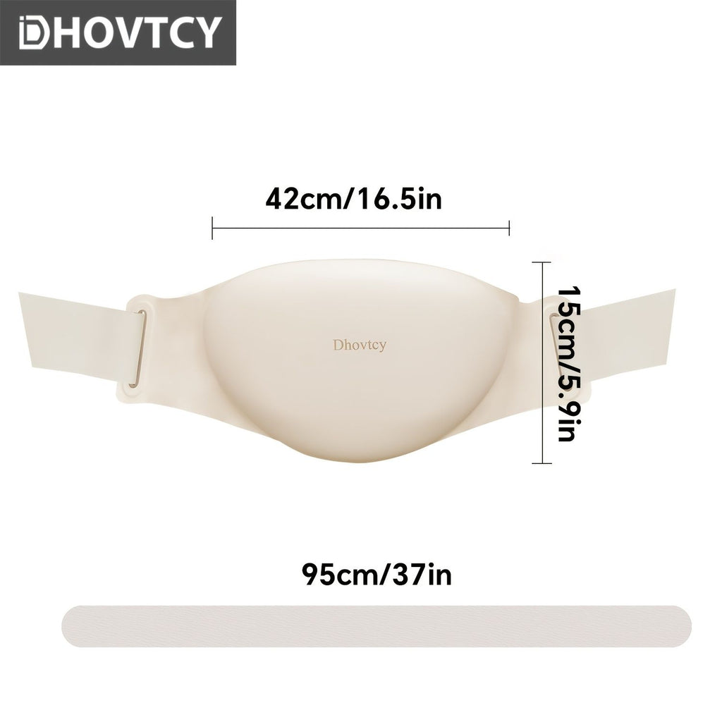 White abdominal massage belt, heat therapy massage, kneading massager, stress relief wellness, digestive health, relaxation tool, Australia market