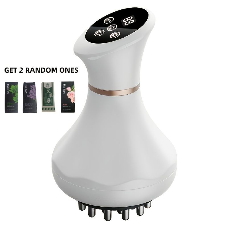 White Gray portable body massager, muscle relief massage, heating massage device, multiple massage modes, compact massager for travel, deep tissue massage, back neck shoulder massager, relaxation gift Australia, Aussie massage tool, post-workout recovery