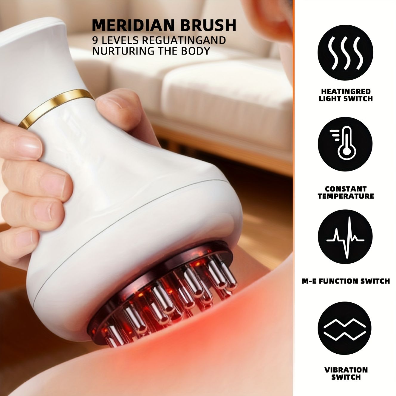 White Gray portable body massager, muscle relief massage, heating massage device, multiple massage modes, compact massager for travel, deep tissue massage, back neck shoulder massager, relaxation gift Australia, Aussie massage tool, post-workout recovery