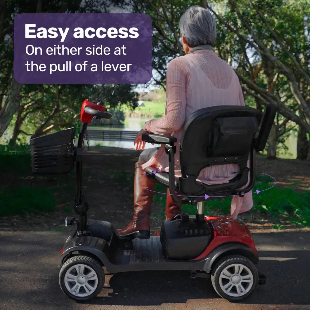 EQUIPMED Mobility Scooter Electric Motorised Power Portable 4 Wheel Folding