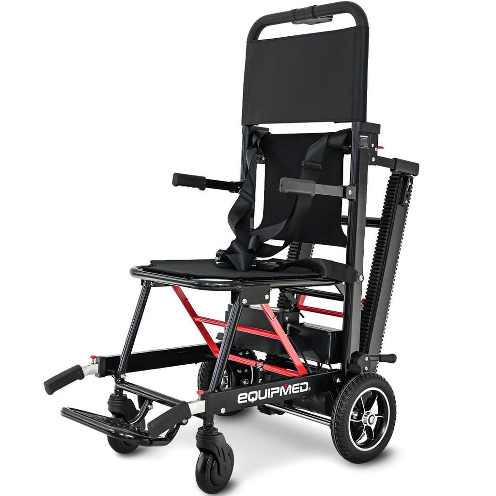 EQUIPMED Electric Stair Climbing Wheelchair, 169kg Load Capacity, 46 Steps/min, Aluminium Alloy, Foldable