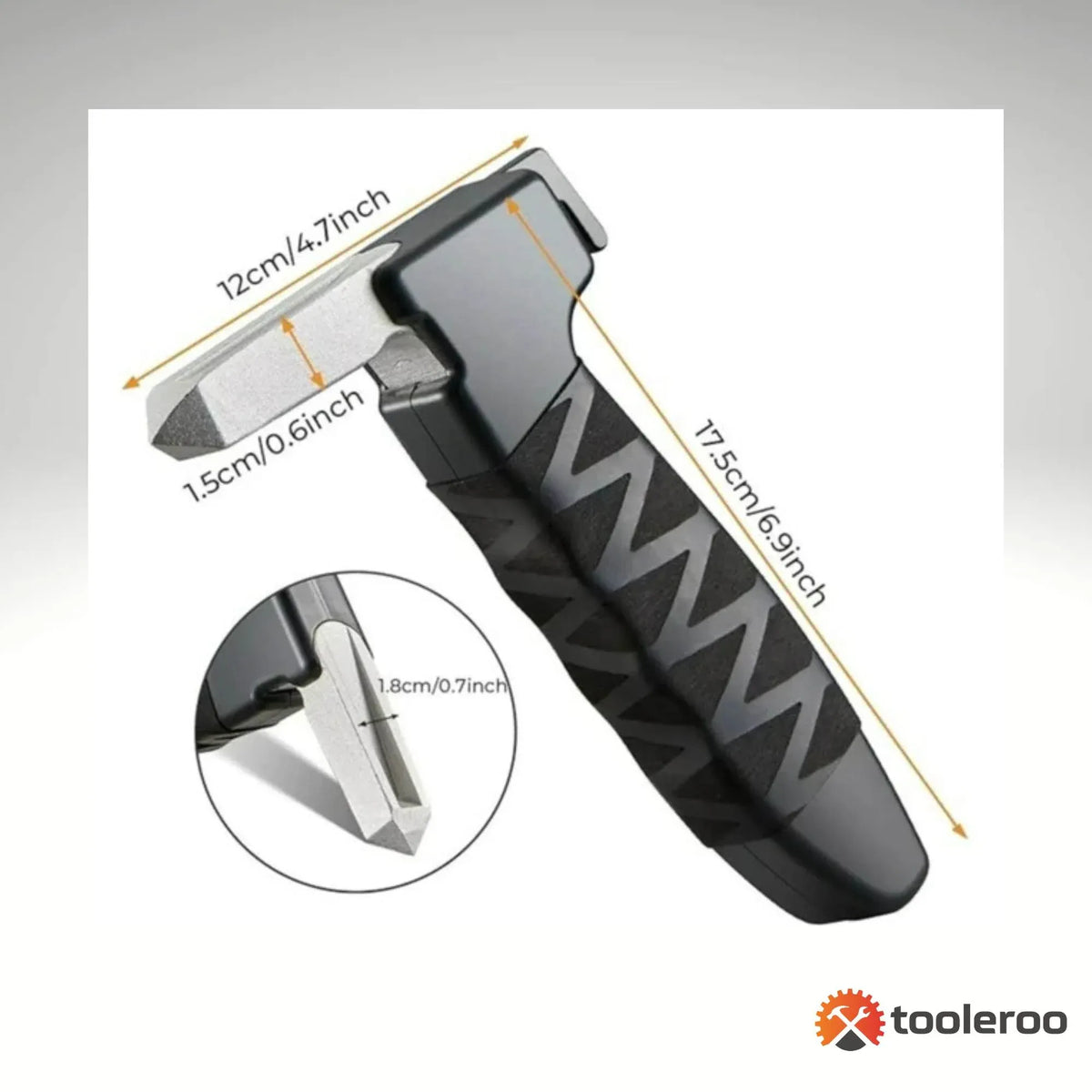 Tooleroo Car Cane Handle 3-in-1 Handy Grip - Lightweight Mobility Tool