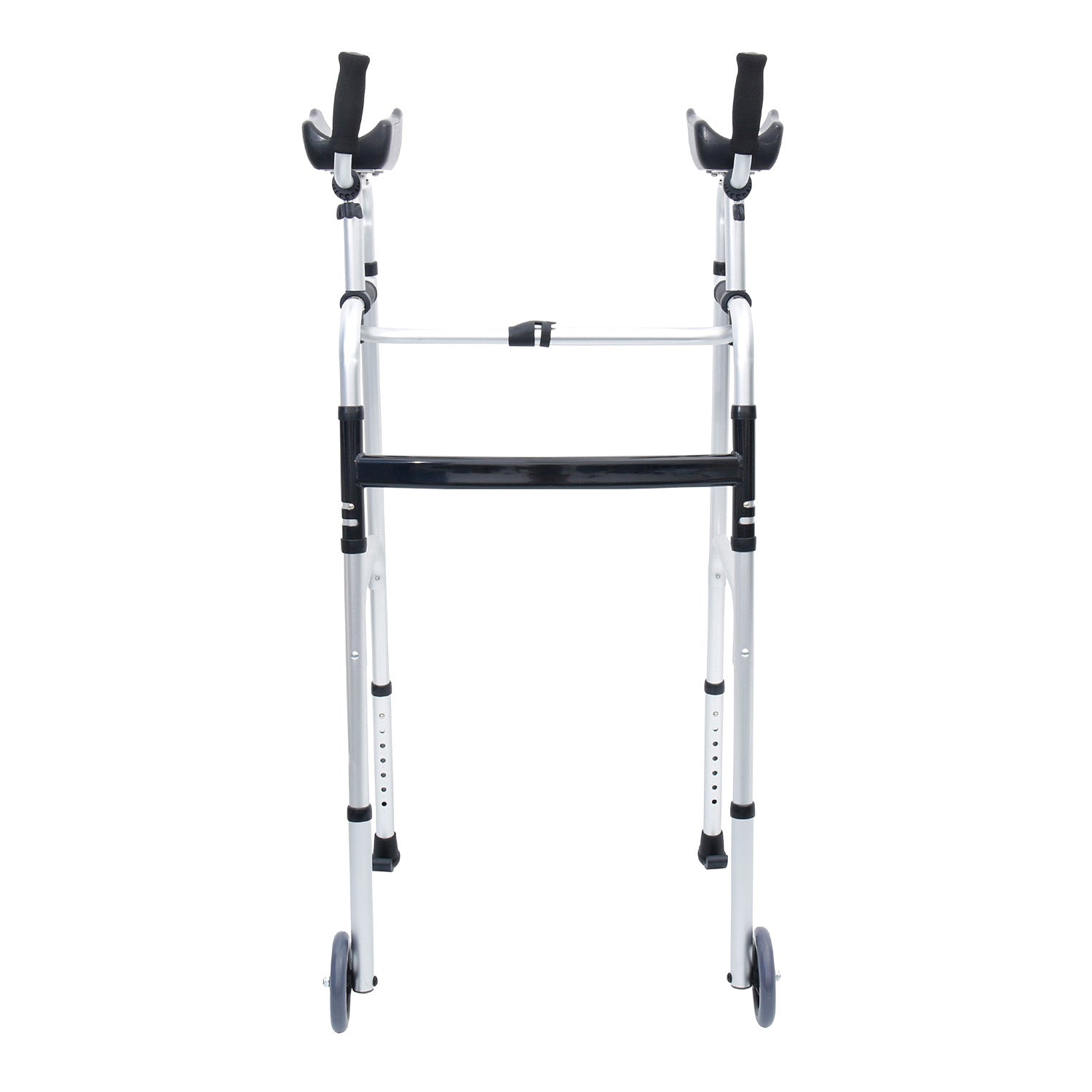 Orthonica Folding Rollator Walker Aluminium Adjustable Handles With Cane Box