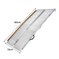 Kartrite 6ft Aluminium Foldable Wheelchair Ramp Non-Slip R02 Silver