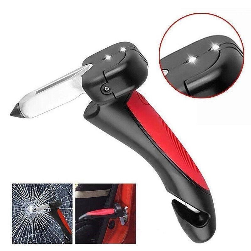 Car Door Handle Disability Elderly Standing Aid Cane Glass Breaker Flashlight Au - 1PC
