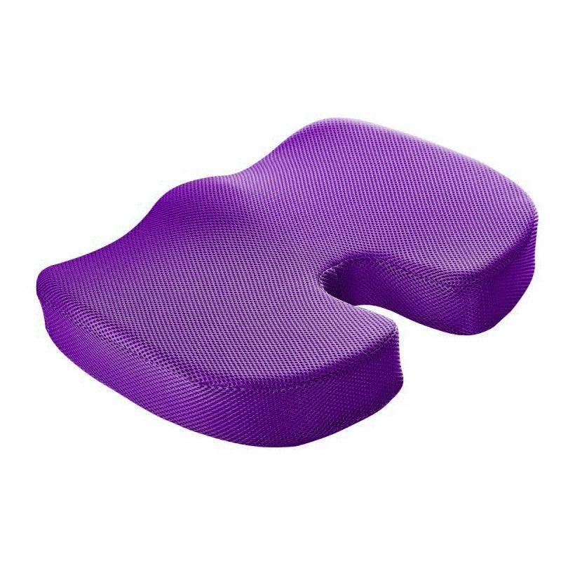 Orthopaedic Memory Foam Seat Cushion Support Back Pain Chair Pillow Car - Purple