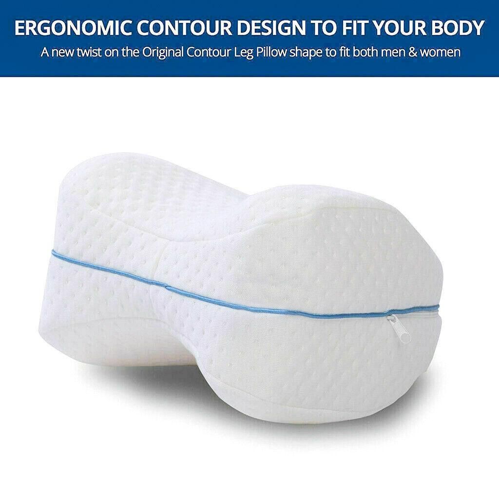 Knee Support Ergonomic Memory Foam Leg Pillow Cushion Washable Cover