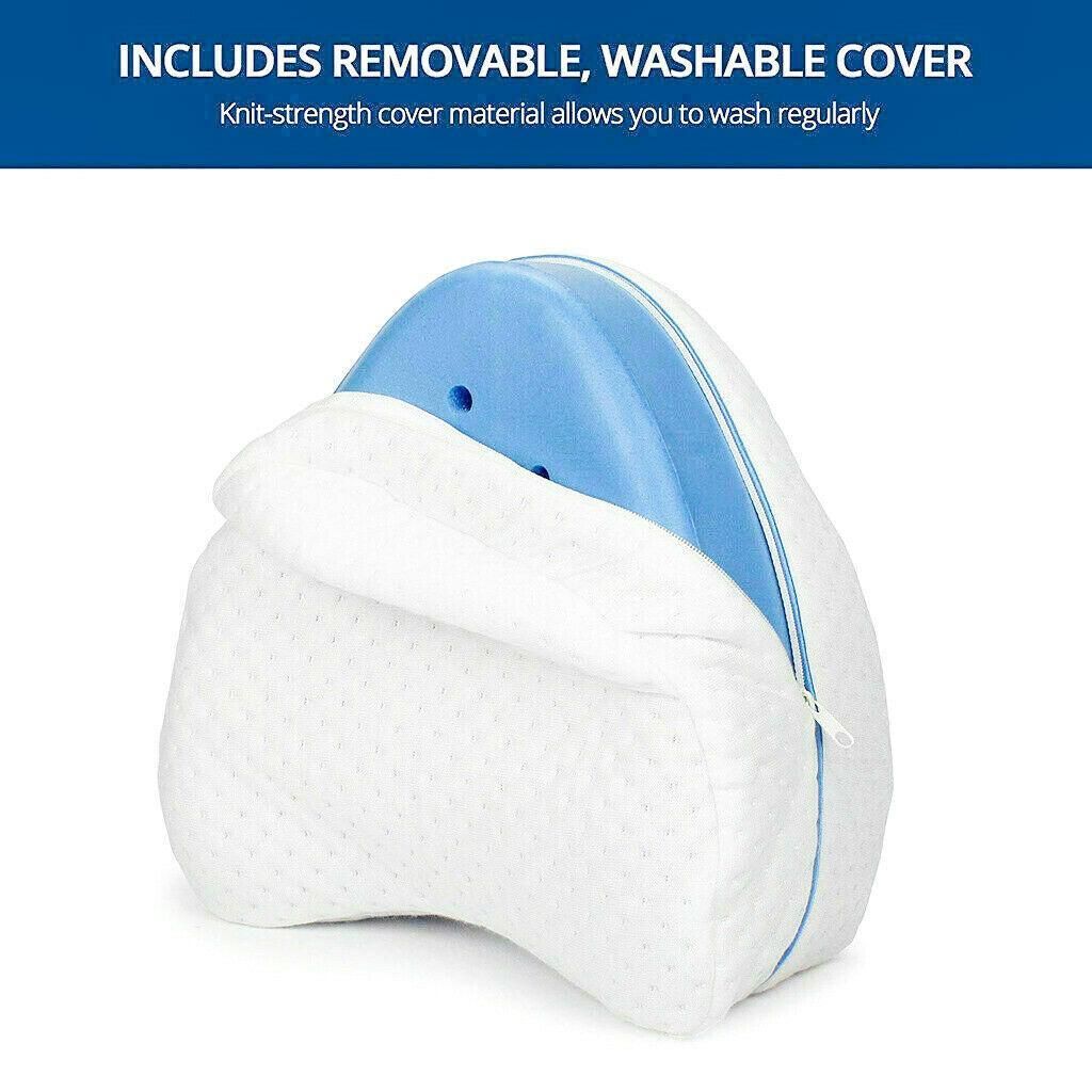Knee Support Ergonomic Memory Foam Leg Pillow Cushion Washable Cover