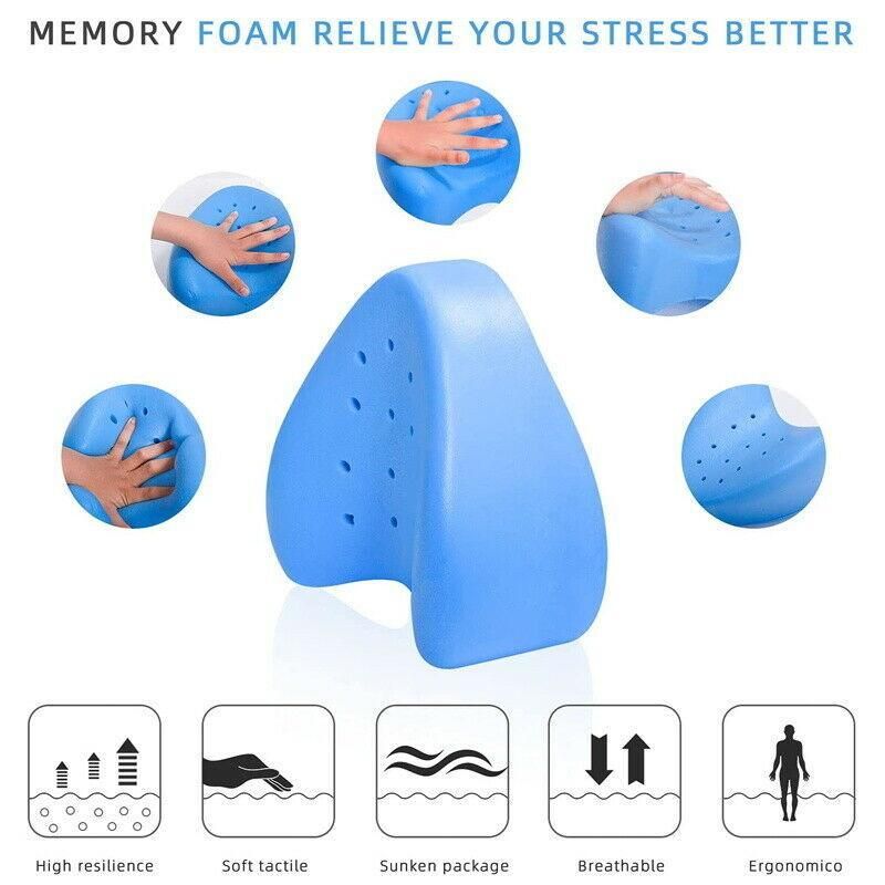 Knee Support Ergonomic Memory Foam Leg Pillow Cushion Washable Cover