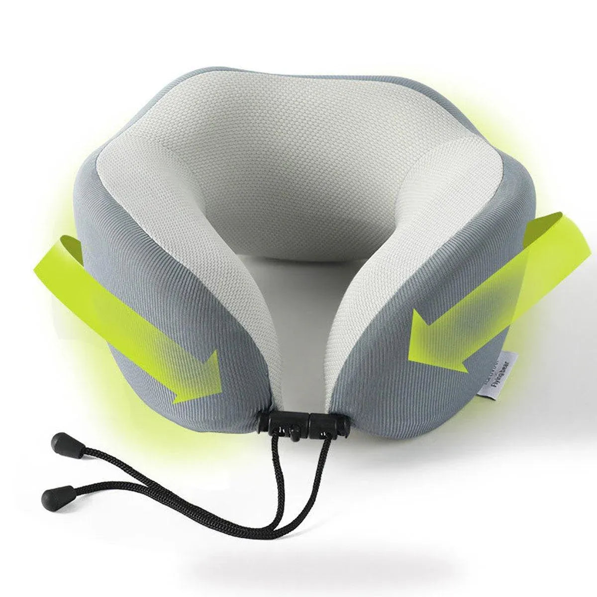 Memory Foam U Shaped Neck Pillow Travel Portable Office Nap Support Pillow - Black