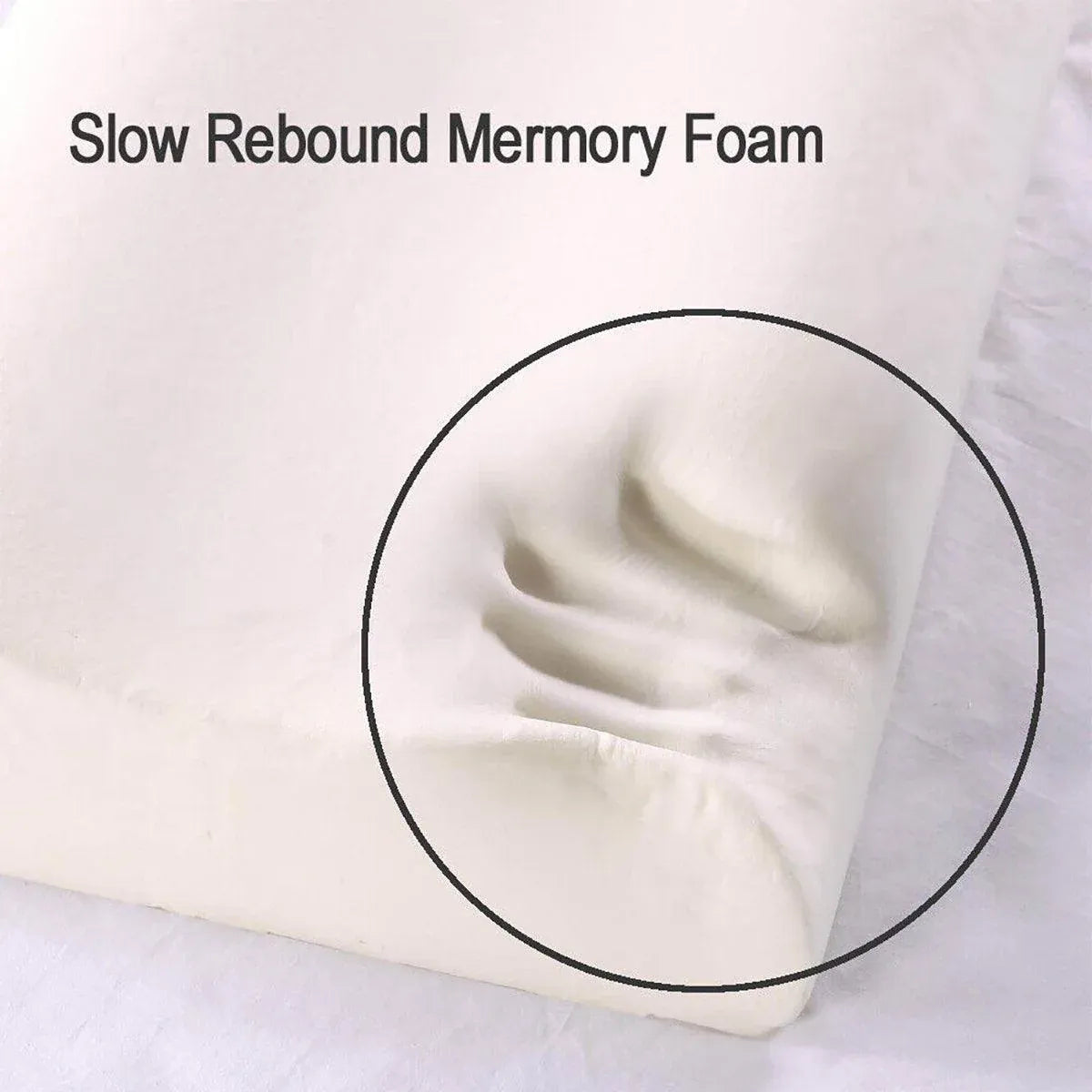 1/2PCS Memory Foam Neck Pillow Wavy Contour Slow Rebound Pillow - 55x35x11cm-1pc