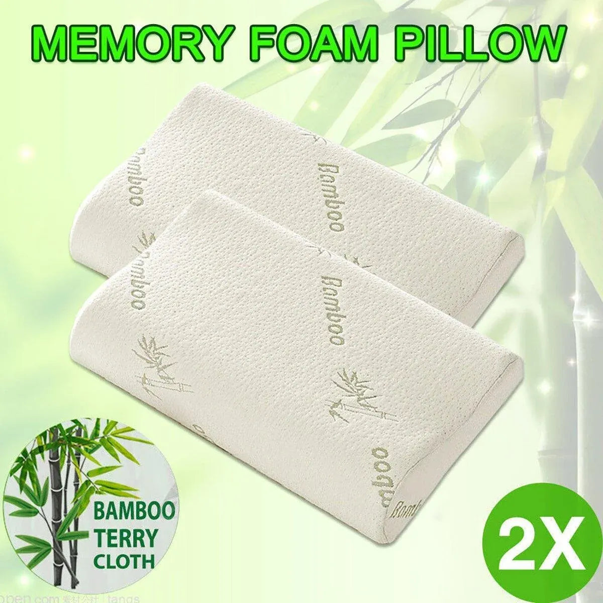 1/2PCS Memory Foam Neck Pillow Wavy Contour Slow Rebound Pillow - 55x35x11cm-1pc