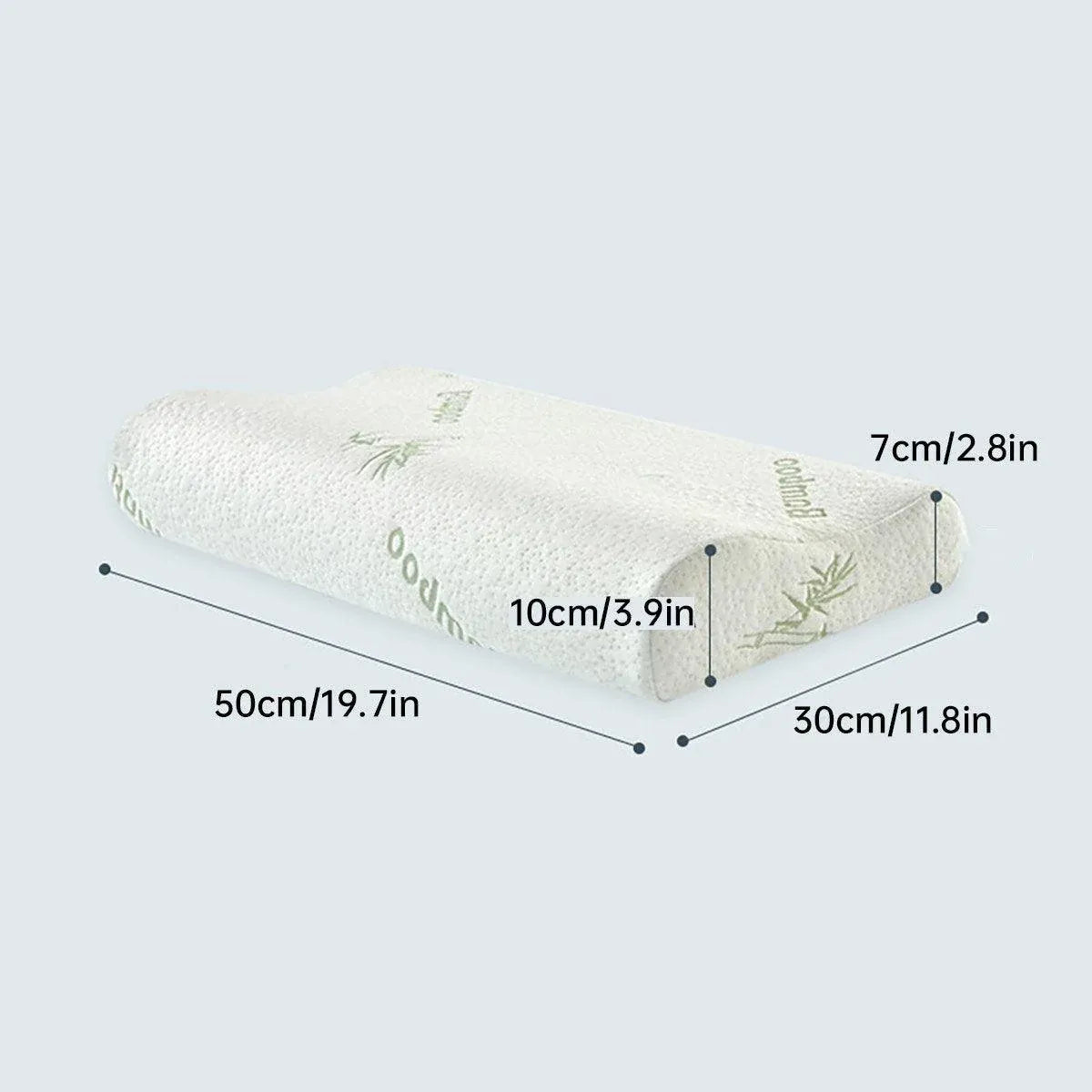 1/2PCS Memory Foam Neck Pillow Wavy Contour Slow Rebound Pillow - 55x35x11cm-1pc