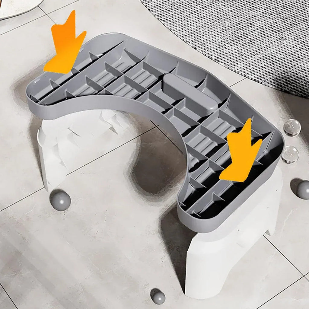Thickened Toilet Squatting Stool Bathroom Footstool Household Restroom Pad - Grey