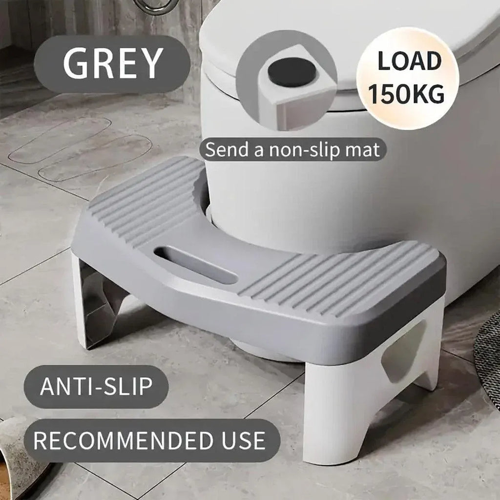 Thickened Toilet Squatting Stool Bathroom Footstool Household Restroom Pad - Grey