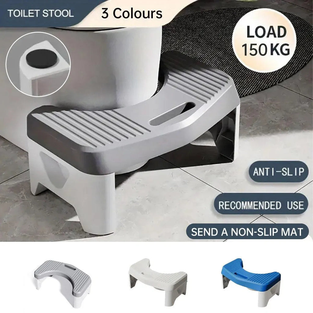 Thickened Toilet Squatting Stool Bathroom Footstool Household Restroom Pad - Grey