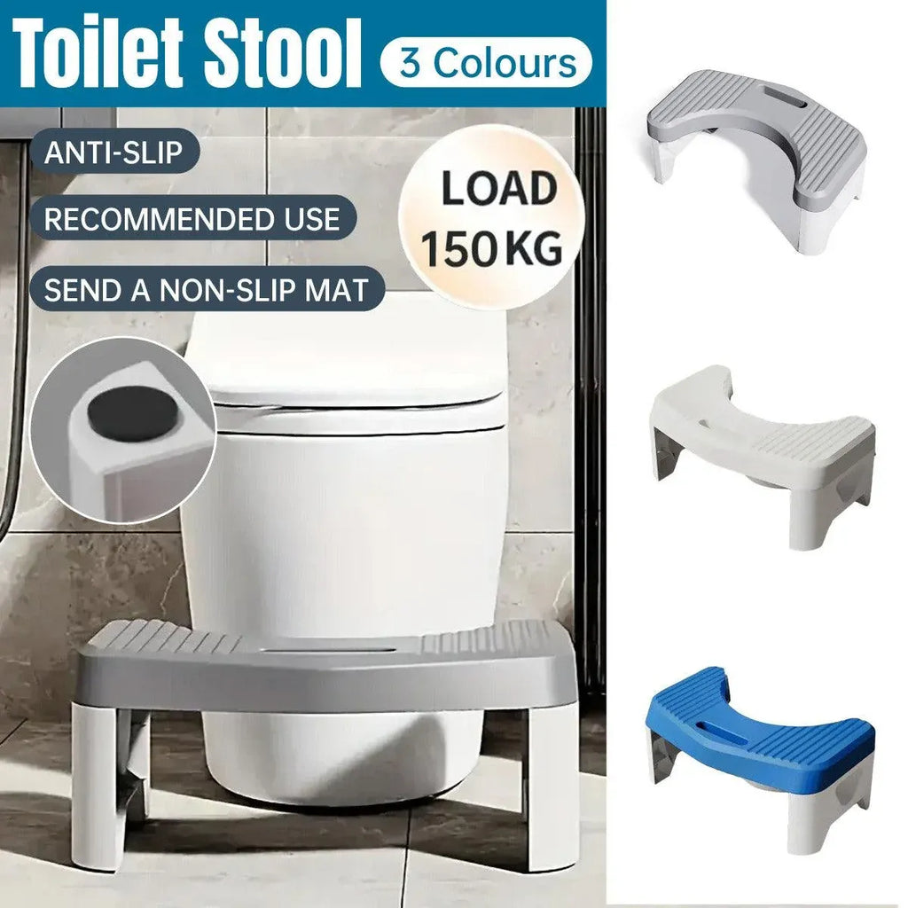 Thickened Toilet Squatting Stool Bathroom Footstool Household Restroom Pad - Grey