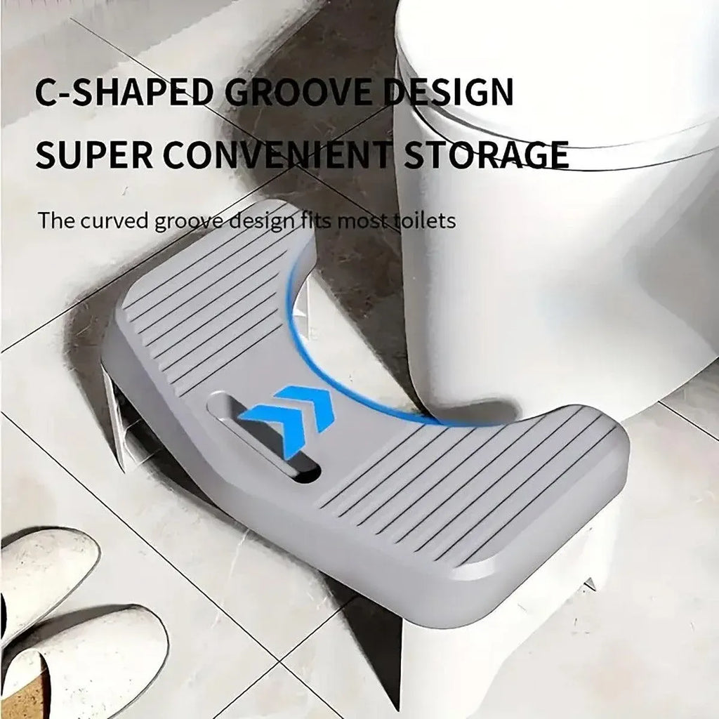 Thickened Toilet Squatting Stool Bathroom Footstool Household Restroom Pad - Grey