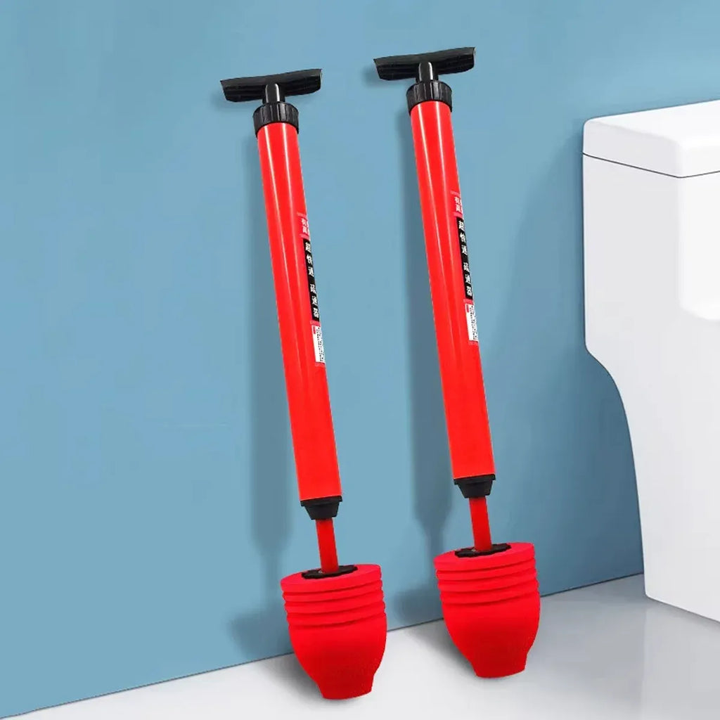 2PCS Toilet Plunger Vacuum Pump Powerful Clog Remover Sewer Drain Unclogging Tool