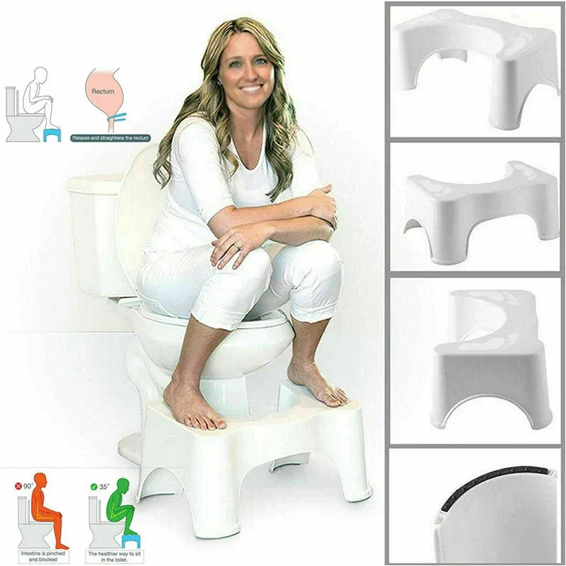 1X Sit And Squat Squatty Potty Stool Non-Slip Toilet Stools Healthy